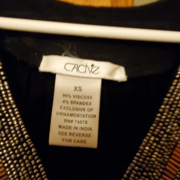 Cache black and gold sparkly sleeveless top - Picture 3 of 3